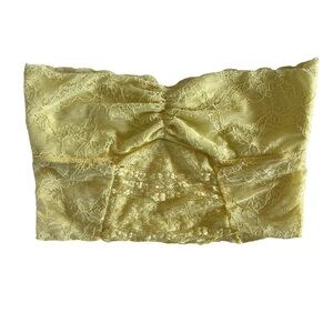 Free People Small Soft Butter Yellow Lace Bra Top